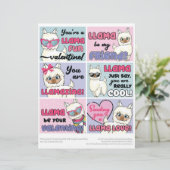 6ラマキッズクラスルームValentinesデイカード レターヘッド (スタンド正面)