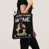 6ワインを飲んでドイツ語を愛撫したい トートバッグ (クローズアップ)