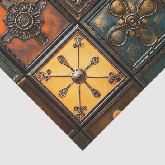 6ヴィンテージスタイル混合タイルオウム5 Decopage 薄葉紙 (詳細)