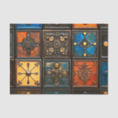 6ヴィンテージスタイル混合タイルオウム5 Decopage 薄葉紙 (正面)