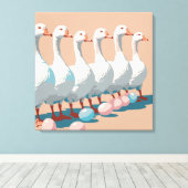 6ヶ月Aレイアウト切り抜きステンシルスタイル3 キャンバスプリント (インサイチュ (ウッドフロア))