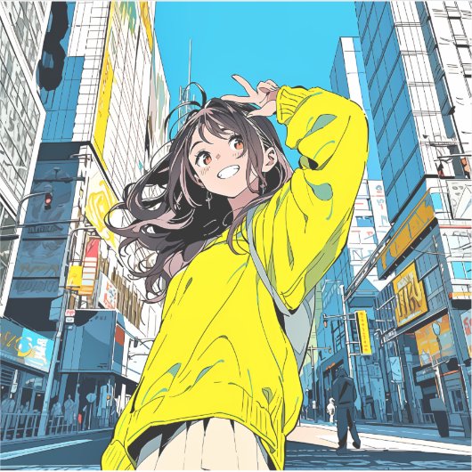 【6万人記念】寿司娘JKシール|Seal GenerativeAI シール (正面)