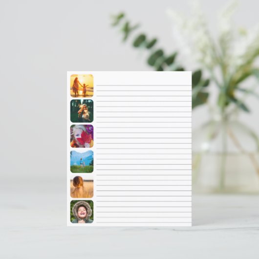 6丸い写真テンプレート並び紙 (スタンド正面)