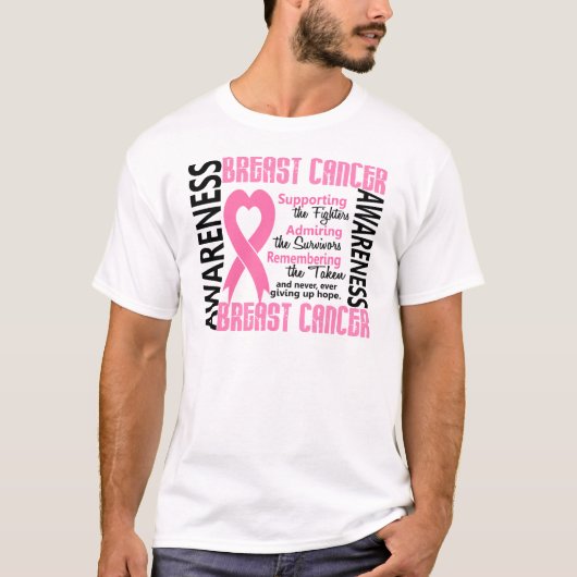 6乳癌を取られる戦闘機の生存者 Tシャツ (正面)