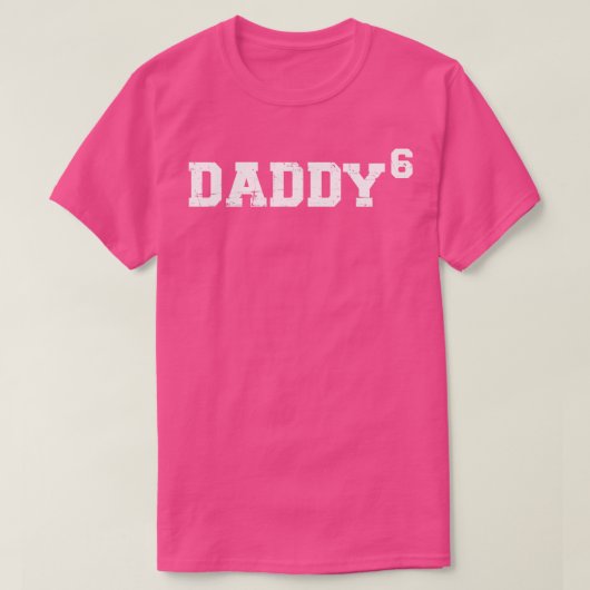 6人の子供の父親の日gの第6回パパパパ tシャツ (デザイン正面)