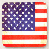 6人の愛国心のあるコースターを集めたアメリカ国旗のセット コースター (正面)