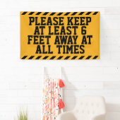 6人の足の社会的距離 横断幕 (インサイチュ)