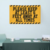 6人の足の社会的距離 横断幕 (トレードショー)