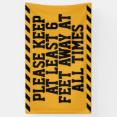 6人の足の社会的距離 横断幕 (縦)