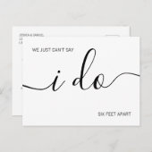 6人の足を離れた社会的な距離を保存 案内ポストカード (正面/裏面)