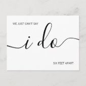 6人の足を離れた社会的な距離を保存 案内ポストカード (正面)