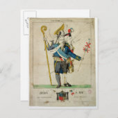 6人の頭を持つ男、チャールズの風刺画 ポストカード (正面/裏面)