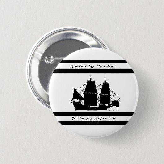 6人のmayflowerの子孫 缶バッジ (正面&裏面)
