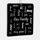 6人家族のカッコいいフォント セラミックオーナメント (右)