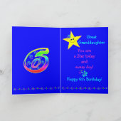 6位の誕生日スターズ・フォー・ガールズ カード (内部)