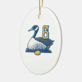 6便のガチョウの置くこと セラミックオーナメント (左)