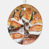 6便のガチョウAの置くこと セラミックオーナメント (左)