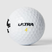 6個のインターロッキングクローブ ゴルフボール (ロゴ)