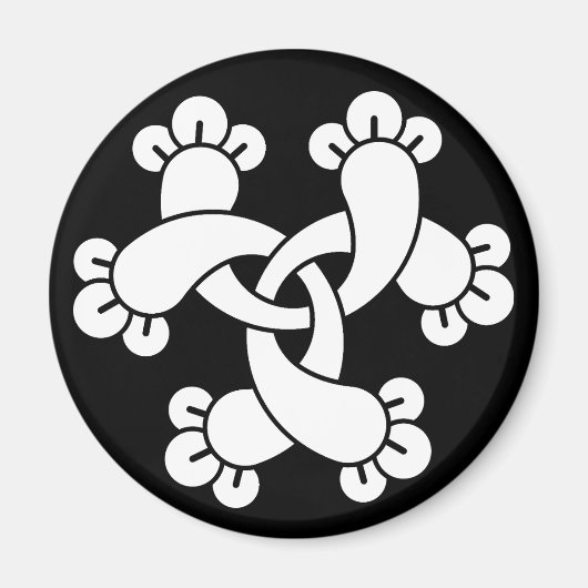 6個のインターロッキングクローブ マグネット (正面)