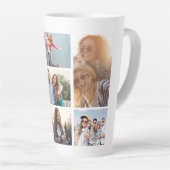 6個のフォトコラージュテンプレートの個人用設定 カフェラテマグ (右アングル)