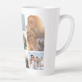 6個のフォトコラージュテンプレートの個人用設定 カフェラテマグ (右)