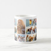 6個のフォトコラージュテンプレートの個人用設定 コーヒーマグカップ (中央)