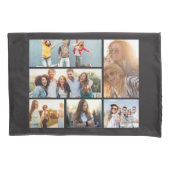 6個のフォトコラージュテンプレートの個人用設定 枕カバー (正面)