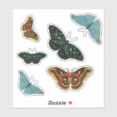 6個のヴィンテージカラフルのコンターかわいらしター シール (シート)