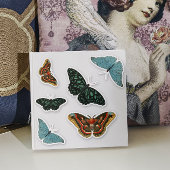 6個のヴィンテージカラフルのコンターかわいらしター シール