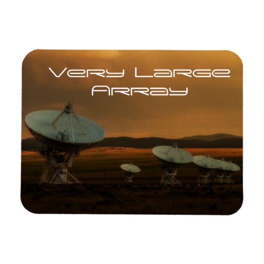 6個の衛星が一列に並び、非常に大きなアレイ マグネット (横)