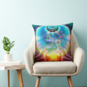 6光源の言語のチャクラ記号 クッション (椅子)