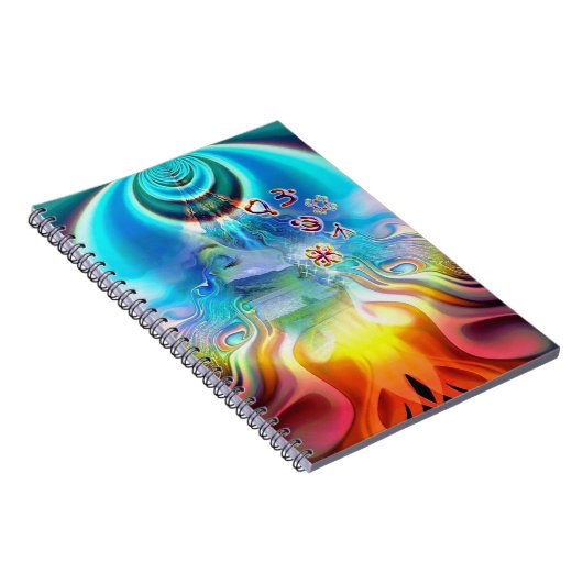 6光源の言語のチャクラ記号 ノートブック (右側)