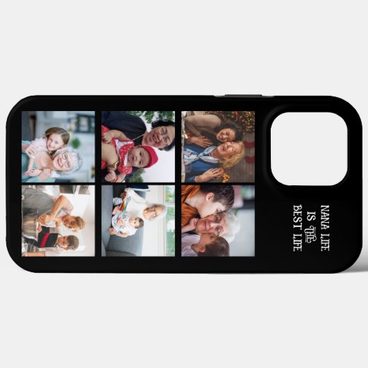 6写真カスタムコラージュおばあちゃんnana with kids Case-Mate iPhoneケース (裏面 (横))