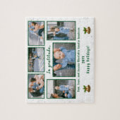 6写真コラージュ感謝の冬の休日ホワイト ジグソーパズル (縦)