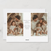 6写真コラージュ栄光へ神クリスマスキッズファミリー シーズンカード (裏面)