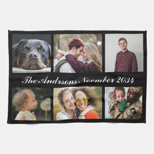 6写真コラージュinstagramおばあちゃんキッチンタオル キッチンタオル (横)