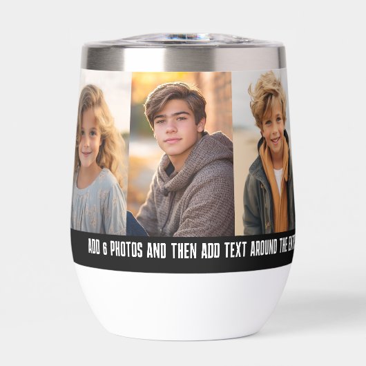 6写真テンプレートモダンミニマル文字オーバー写真 (正面)