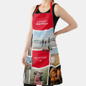 6写真パーソナライズされた家族コラージクリスマス エプロン (インサイチュ)