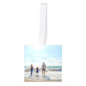 6写真パーソナライズされた家族コラージクリスマス キューブオーナメント (正面)