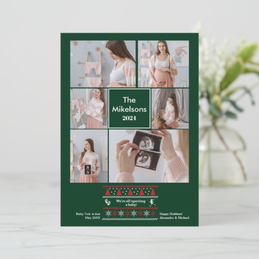6写真ベビー妊娠の発表を待っている シーズンカード (スタンド正面)