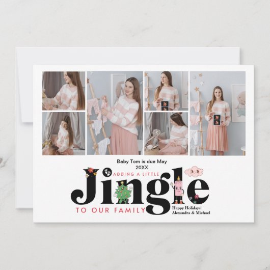 6写真ベビー妊娠告知 シーズンカード (正面)