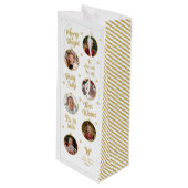 6写真ホワイトオーナメントクリスマス ワインギフトバッグ (正面アングル)