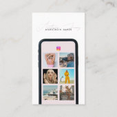 6写真モダング食べ物を与えリッドQRコード 名刺 (裏面)