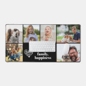 6写真モダンコラージュと文字モノグラカスタムムデ デスクマット (キーボード&マウス)