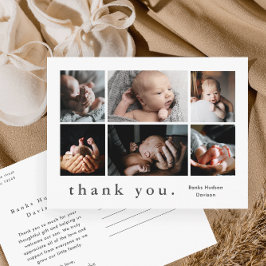 6写真モダンコラージュベビーありがとう ポストカード