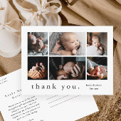 6写真モダンコラージュベビーありがとう ポストカード