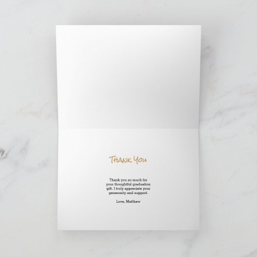 6写真モダンコラージュ卒業ありがとう サンキューカード (内部)