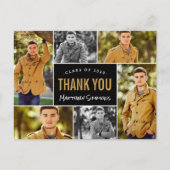 6写真モダンコラージュ卒業ありがとう ポストカード (正面)