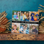 6写真モダンコラージュ家族は全引用文 フォトプラーク (側面)