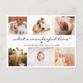 6写真モダンコラージュ新生児ありがとう シーズンポストカード (正面)